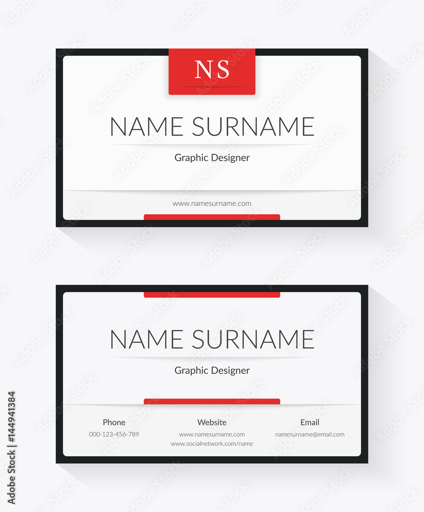 White Business Card Template White Business Card Template