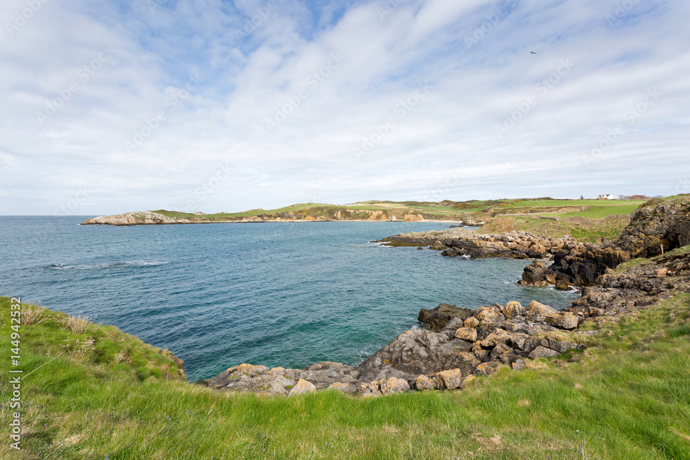 Rocky bays close to Cemaes Bay in Anglesey, North Wales