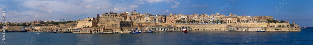 Panorama Valletta von Vittoriosa gesehen / Malta
