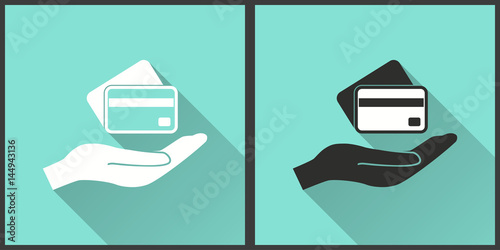 Credit card - vector icon.