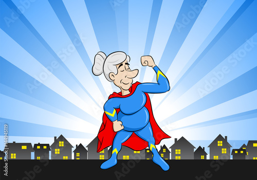 ältere Cartoon Super Heldin 