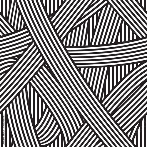 Seamless abstract background. Black and white stripes