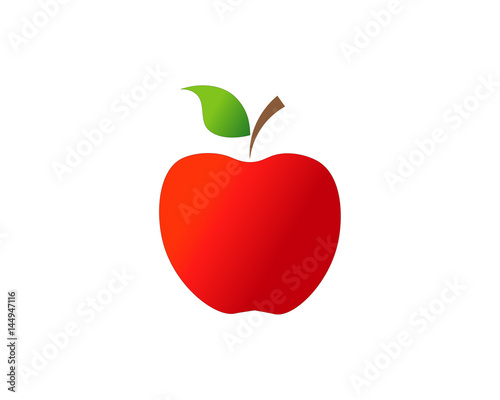 Ripe, juicy, red apple icons.