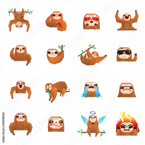 Tree Sloth Doodle Collection