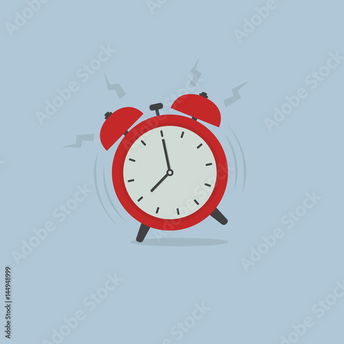 Alarm Clock Wake Up Time. Alarm clock ringing illustration