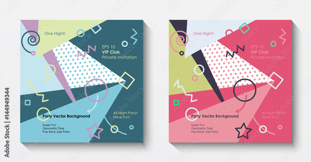 Vector party invitation template Stock Vector | Adobe Stock