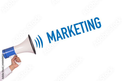 Hand Holding Megaphone with MARKETING Announcement © relif