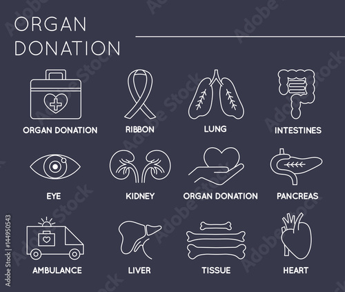 Organ Donation icon set
