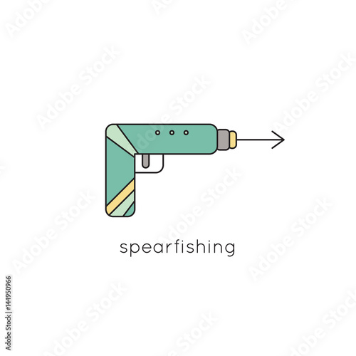Spearfishing line icon