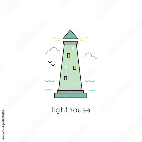 Lighthouse line icon