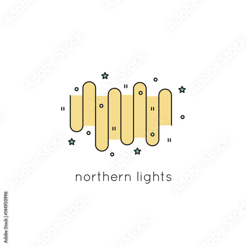 Northern Lights line icon