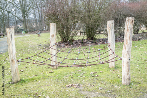 Traditional playground in a town photo