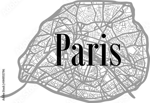 Paris vector map