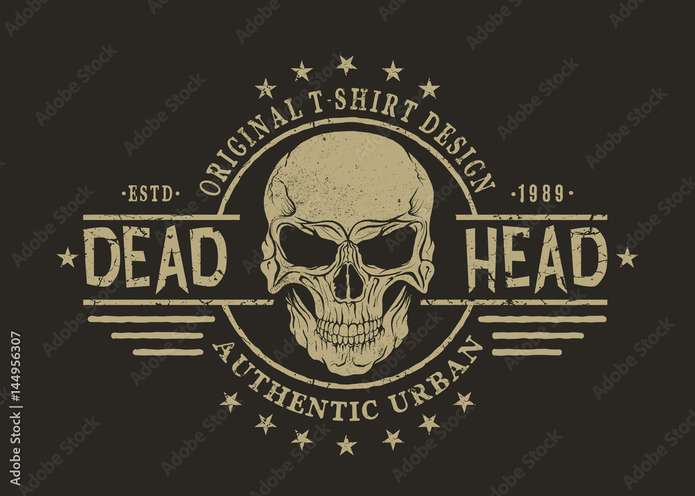 Obraz premium Retro emblem with skull