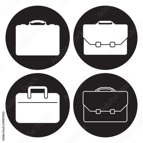 Briefcase icons set
