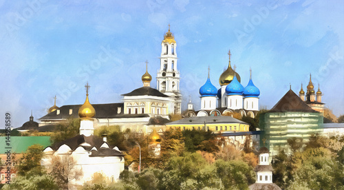 Obraz na płótnie Kolorowy obraz Trinity Lavra St. Sergius