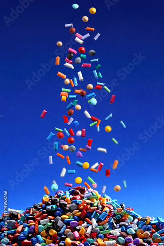 Colorful Plastic Polymer Granules
