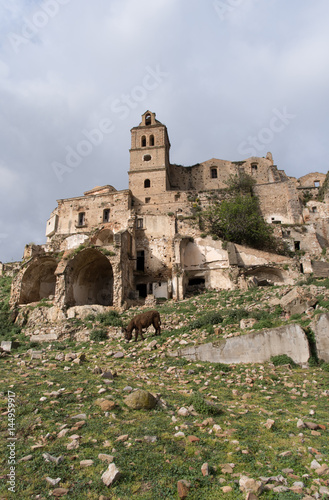 Ruins of Craco  Basilicata region  Italy  