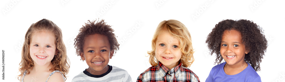 Obraz premium Four children looking at camera