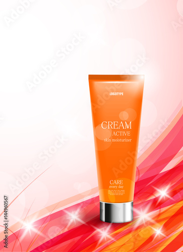 Skin moisturizer cosmetic design template