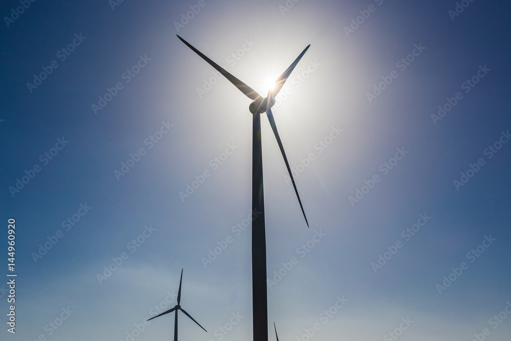 Wind Turbine for alternative energy . Eco power concept Wind Turbine for alternative energy . Eco power concept