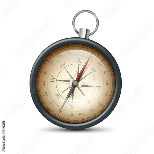 Retro metal compass
