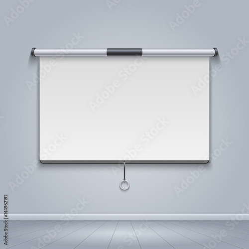 White board, meeting screen, movie billboard vector illustration