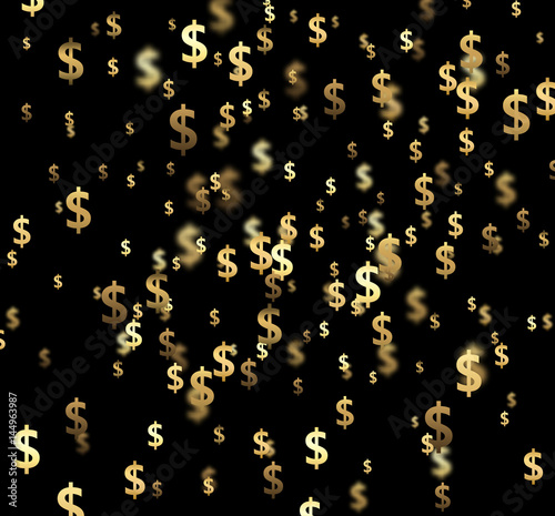 Black background with dollar signs.