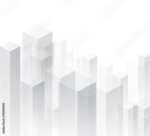 White perspective 3d geometric background.