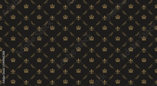 Interior design. Black royal background pattern photo