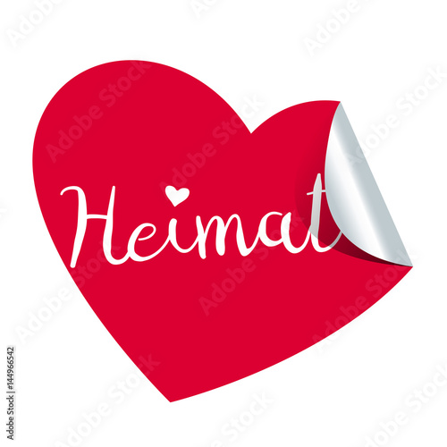 Herz Etikett Heimat