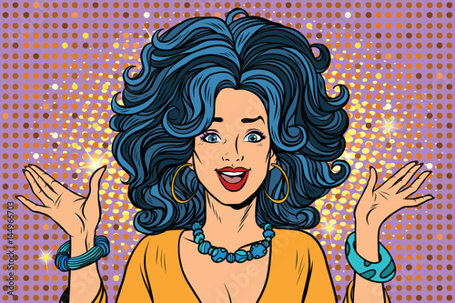 Joyful spectacular glamour girl