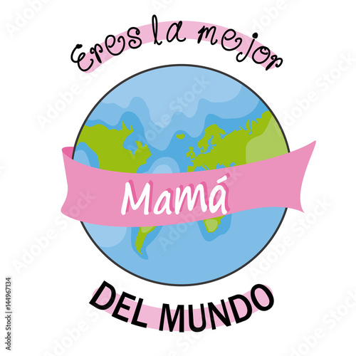 happy mothers day. Greeting card in spanish language