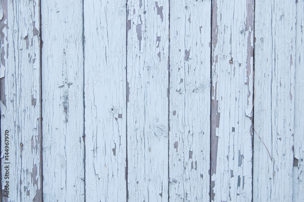 Wood planks, blue texture, wooden background, fence