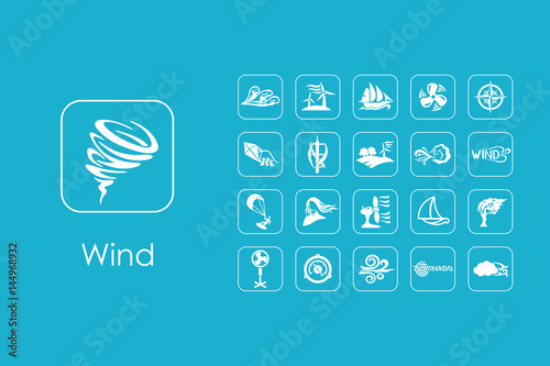 Set of wind simple icons