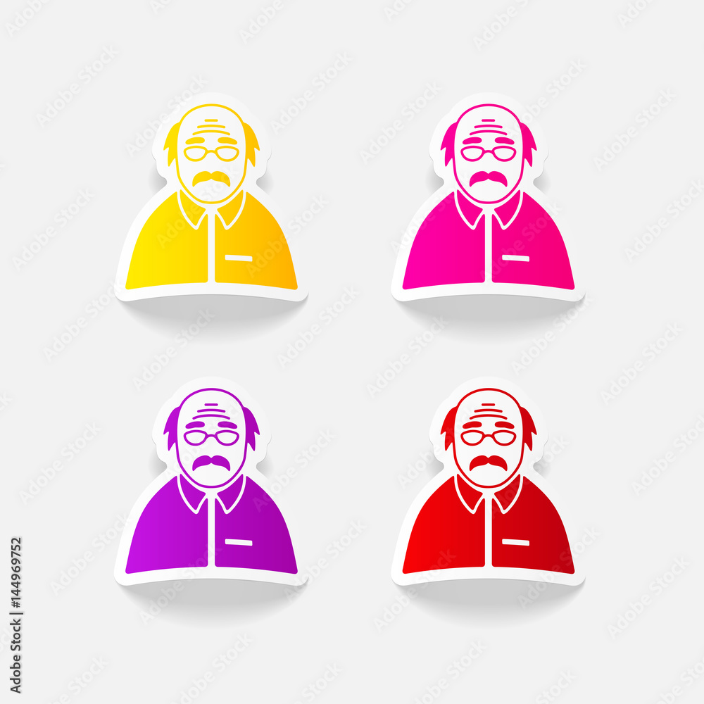 realistic design element. senior citizens realistic design element. senior citizens
