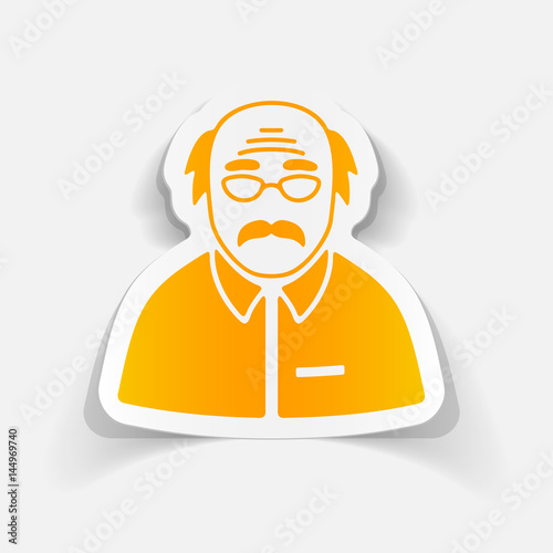 realistic design element. senior citizens