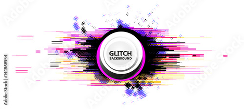 Geometric glitch abstract vector background. Modern chaos illustration.