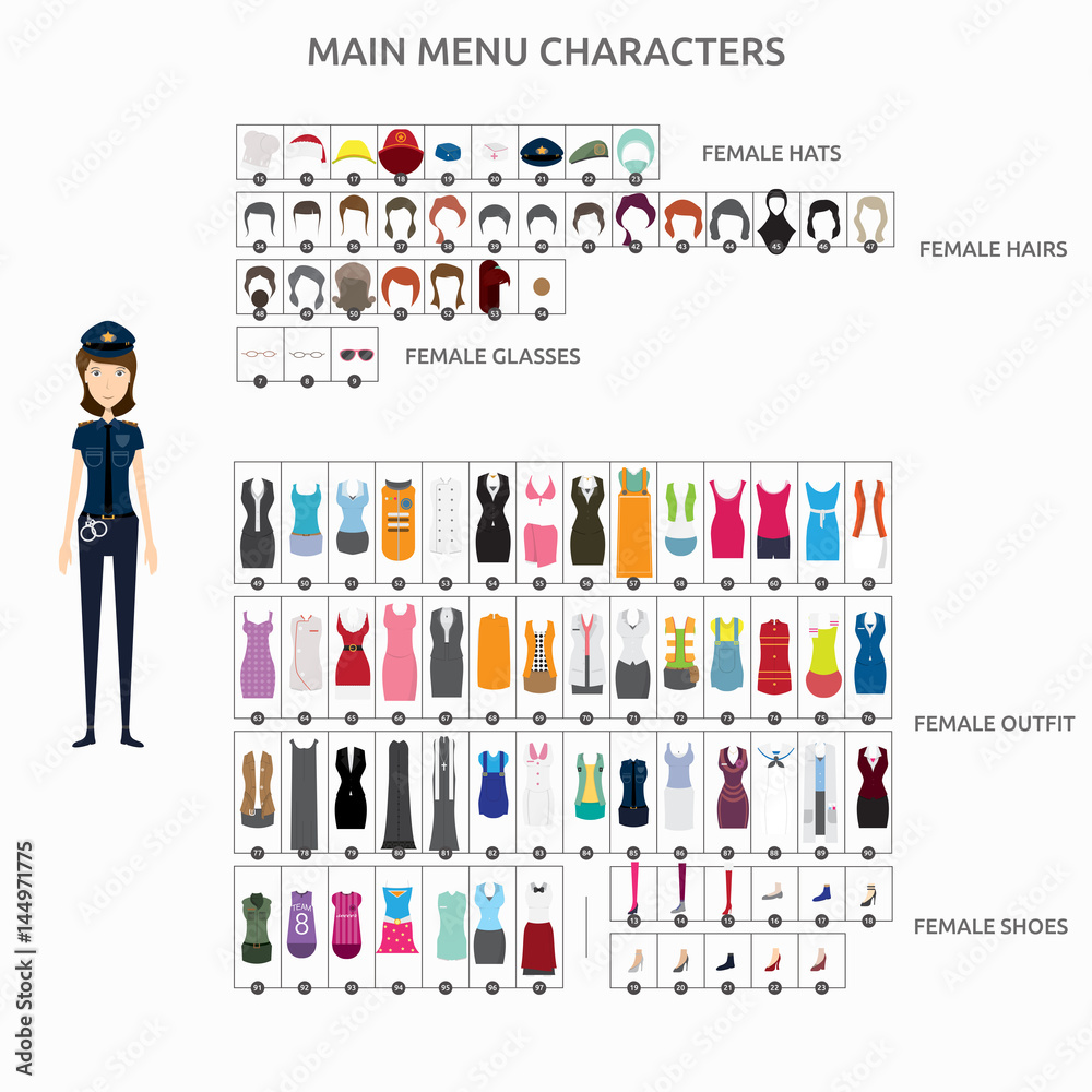 Fototapeta premium Character Creation Policelady