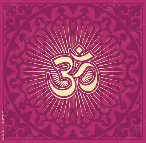 aum syllable, paisley design ,Hinduism, India