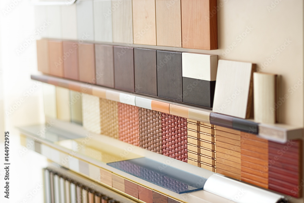 Stand laminated dsp in furniture store in home improvement warehouse