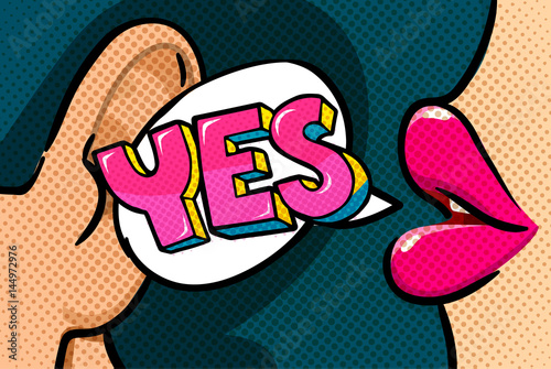 Yes word bubble.