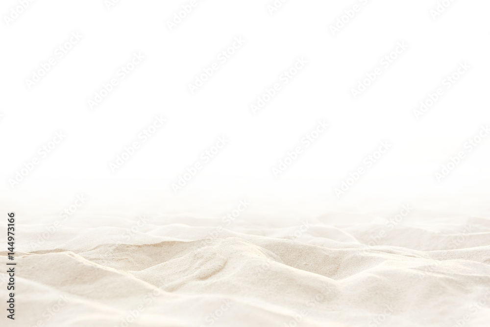 Close up Sand isolated, Soft sand background. Summer background. - obrazy, fototapety, plakaty 