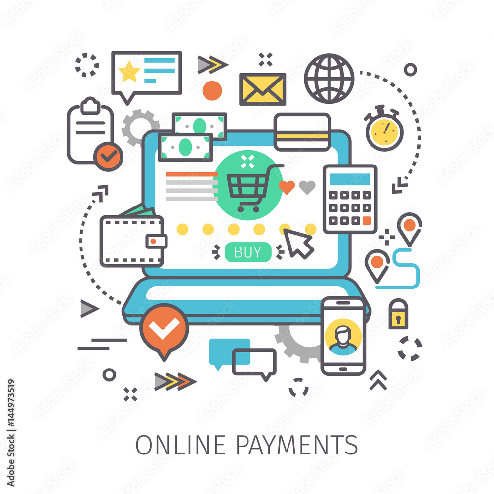 Concept of online payments.