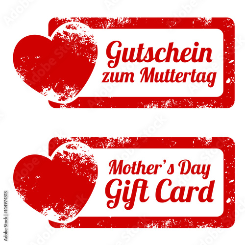 Gutschein zum Muttertag. Eps10 Vector.