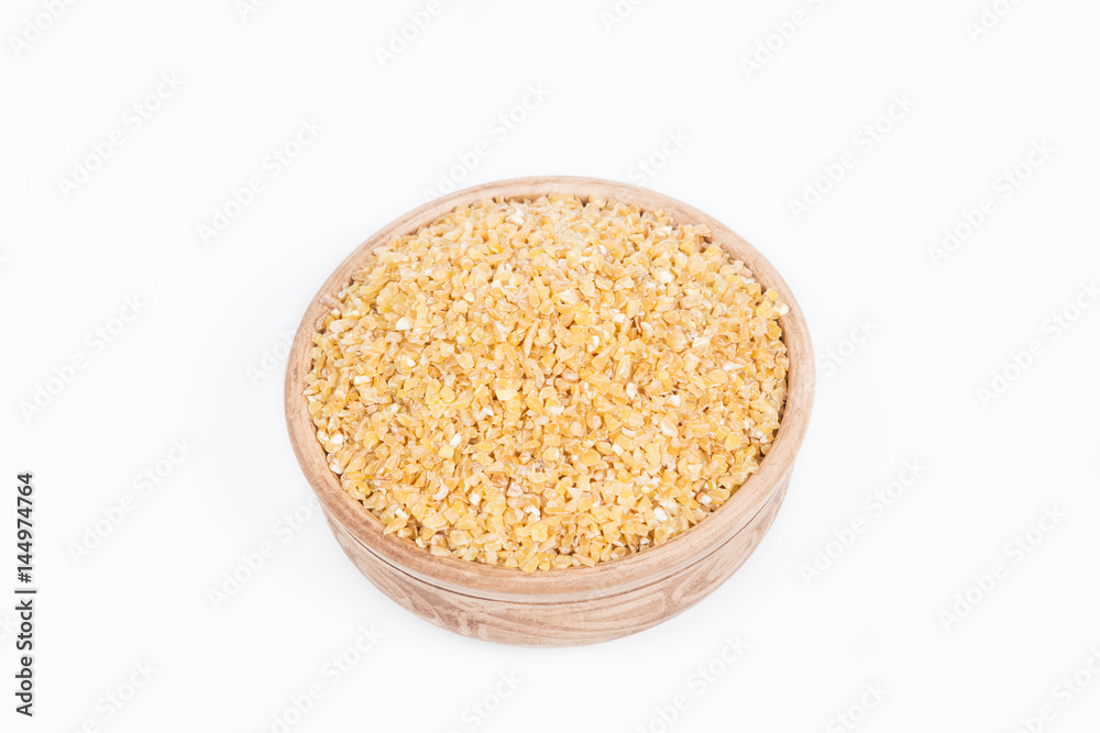 Grain from wheat in a dish Grain from wheat in a dish
