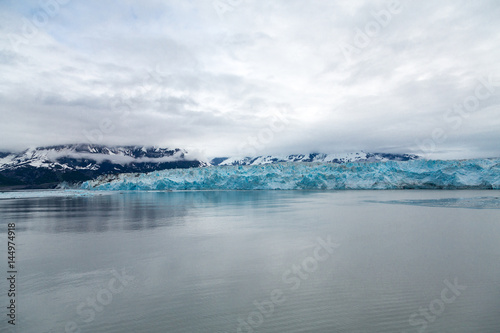 Fototapeta Naklejka Na Ścianę i Meble -  Blue Glacier Ice in Misty Waters