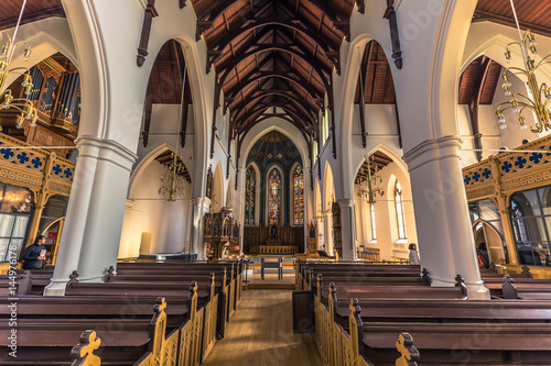 Gothenburg, Sweden - April 14, 2017: Inside Haga Church in Gothenburg, Sweden