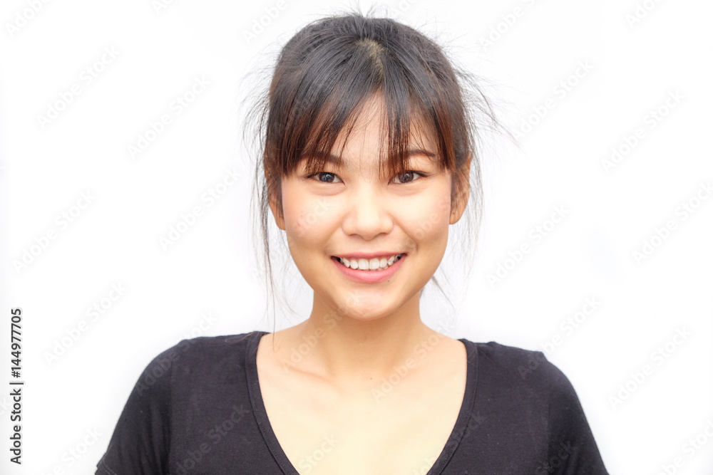 Portrait of asian beautiful women smiling funny Portrait of asian beautiful women smiling funny