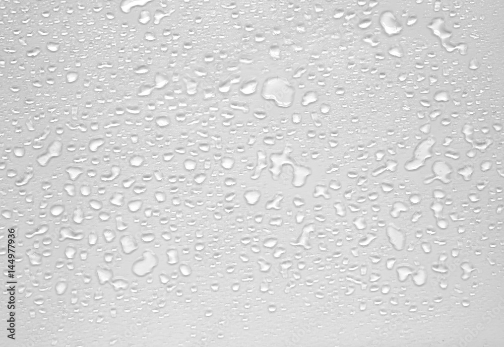 abstract water drops on a white background